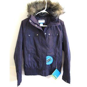 Columbia Winter Jacket Faux Fur Hood Purple S